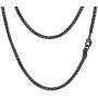 PROSTEEL Stainless Steel Chain Necklace for Men Women, Wheat Chain/Rope Chain/Box Chain, Black/Silver/Gold Tone, W:3mm/6mm, L: 18/20/22/24/26/28/30 inch, Come Gift Box