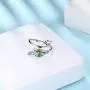 Jewmon Peacock Ring Rose Flower Ring Animal Lizard Ring Adjsutable Band for Women Girls Sterling Silver Cute Penguin Celtic Butterfly Spider Web Necklace Animal Jewelry Valentines Day Gifts