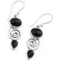 NOVICA Onyx .925 Sterling Silver Dangle Earrings Romantic Journey NOVICA Onyx .925 Sterling Silver Dangle Earrings Romantic Journey