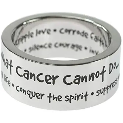 Joyful Sentiments Inspirational Jewelry Stainless Steel What Cancer Cannot Do Ring Joyful Sentiments Inspirational Jewelry Stainless Steel What Cancer Cannot Do Ring