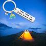FUSTMW Happy Camper RV Keychain Camping Gift Trailer Vacation Campers Jewelry Take Time to Enjoy Every Day