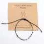 JOOVAYUN Morse Code Friend Bracelets 12 Constellation Zodiac Friendship Bracelet for Couples Women Girls Men Astrology Horoscope CZ Jewelry Gift for her with Secret Message