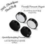 LOLIAS 4 Pairs 6-12mm Black Stainless Steel Magnetic Fake Gauges Earring Studs for Men Women Non Pierced Earrings