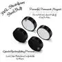 LOLIAS 4 Pairs 6-12mm Black Stainless Steel Magnetic Fake Gauges Earring Studs for Men Women Non Pierced Earrings