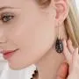 Plumiss Women Handmade Natural Stone Bead Pendant Necklace and Earrings Set Collection