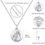 Waysles Pet Cremation Necklace Urn Pendant Necklace 925 Sterling Silver Jewelry Forever in My Heart Memorial Keepsake Jewelry with Fill Kit for Women/Girls(Cat/Dog Necklace)