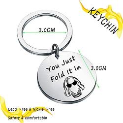 KEYCHIN TV Show Inspired Gift You Just Fold It in Keychain David Rose Alexis Moira Rose Jewellery TV Sitcom Comedy Gift for Fans
