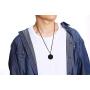 XUANPAI Stainless Steel to My Son Love Dad Courage Inpsirational Round Pendant, Birthday Gifts to Son,Son Necklace from Dad,Love Son Gift