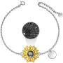 LONAGO 925 Sterling Silver Sunflower Bracelet Daisy Flower Jewelry You are My Sunshine Link Chain Gift for Women Mom