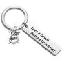 ENSIANTH Funny Drummer Gift Save A Drum Bang A Drummer Keychain Drum Kit Gifts Musician Keychain Percussion Jewelry