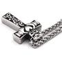 Gungneer Celtic Claddagh Necklace Cross Pendant Stainless Steel Chain Friendship Love Irish Jewelry for Men Women