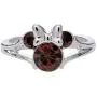Disney Minnie Mouse Girls Jewelry, Silver Plated Crystal Head Ring, Size 4 Disney Minnie Mouse Girls Jewelry, Silver Plated Crystal Head Ring, Size 4