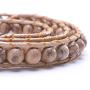 MOFRGO Feather Boho Wrap Bracelets for Women Men Bohemian Handmade Wooden Beads Bangle Jewelry