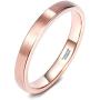 TRUMIUM 3mm 5mm Tungsten Rings for Women Mens Rose Gold/Silver Brushed Thin Engagement Wedding Band Comfort Fit Size 4-12