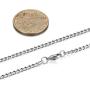 FIBO STEEL 3.5-6mm Stainless Steel Mens Womens Necklace Curb Link Chain, 16-30 inches