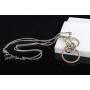 UNY Luxury Cable Wire Design Linked Chain Necklace Women Fashion Jewelry Drop Heart Shape Unique Present