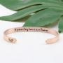 Joycuff Bracelets for Girls Inspirational Stainless Steel Cuff Bagnle Jewelry Rose Gold Christmas Birthday Gift for Her
