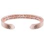 Inspirational Bracelets for Girls Rose Gold Cuff Jewelry Stainless Steel Gift for Women Friends