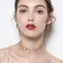 43 Pcs Necklace and Earring Sets for Women Girls Including 38 Pcs Bohemian Leather Tassel Earrings & 5 Pcs Gold Multi-layer Choker Leaf Pendant Necklace for Birthday/Valentines Day/Friendship Gifts