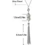 Double Crystal Long Tassels Sweater Chain Pendant Necklace Mother Gift Jewelry 32'' Double Crystal Long Tassels Sweater Chain Pendant Necklace Mother Gift Jewelry 32''