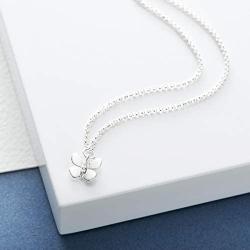 Molly B London Sterling Silver Butterfly Necklace with White Topaz - Ideal Teen Birthday Gift or Graduation Jewelry