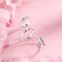 INBLUE 925 Sterling Silver Twist Rings for Women Girls Lover Sisters Engagement Wedding Promise Jewelry for Mothers Day Valentines Day Friendship