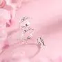 INBLUE 925 Sterling Silver Twist Rings for Women Girls Lover Sisters Engagement Wedding Promise Jewelry for Mothers Day Valentines Day Friendship