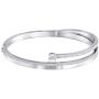 SWAROVSKI Womens Fresh Bangle Bracelet Collection, Rhodium Finish, Clear Crystals