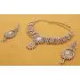 Touchstone Indian Bollywood Intricately Crafted Diamond Look Rhinestone Crystal Colorful Wedding Designer Jewelry Necklace Set in Gold and Silver Tone for Women.