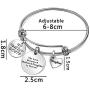 No Matter Where Mother Daughter Bangle Bracelets Gifts The Love Between Mother and Daughter Is Forever