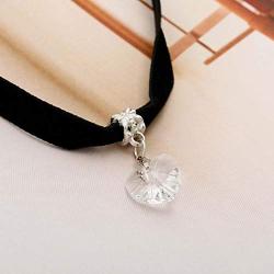 Simsly Punk Choker Necklace Black Crystal Pendant Necklaces Chain Jewelry for women and Girls