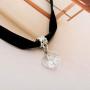 Simsly Punk Choker Necklace Black Crystal Pendant Necklaces Chain Jewelry for women and Girls