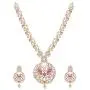 Tarinika Tiah Gold-Plated Indian Jewelry Set with Necklace and Earrings - White Red Tarinika Tiah Gold-Plated Indian Jewelry Set with Necklace and Earrings - White Red