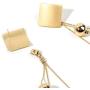 Tanpie Dangle Earrings for Women, Golden Long Tassel Stud Earrings, Fashion Jewelry for Valentine Friendship