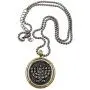 Talisman4U Mens Menorah Necklace 7 Branch Candle Holder Pendant Israel Judaica Gift Religious Jewelry