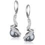 Yoursfs Leverback Earrings for Women With Pearl dangle earrings 18K Gold Plated Bridal Jewelry
