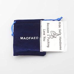 MAOFAED Biker Gift Ride Safe Keychain Ride Safe Handsome Because I Fucking Love You Motocycle Keychain Gift for Biker