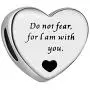 SBI Jewelry Love Heart Charm for Bracelets Crystal Cross Engraved Bible Verse Bead Charm Gift for Women Girls