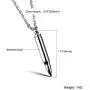 FCZDQ Bullet Ashes Necklace Holder Memorial Keepsake Stainless Steel Urn Pendant Necklace Cremation Jewelry FCZDQ Bullet Ashes Necklace Holder Memorial Keepsake Stainless Steel Urn Pendant Necklace Cremation Jewelry