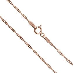 Honolulu Jewelry Company 14K Solid Rose Gold Singapore Twisted Curb Chain 16'' 18'' 20'' Necklace