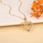 Hidepoo Horse Gifts for Girls, 14K Gold Plated Cubic Zirconia Heart Initial Pendant Horse Necklace Dainty Horse Jewelry Personalized Horse Necklace for Women Horse Gifts for Girls