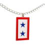 Happy Kisses Blue Star Service Flag Necklace – Blue Star Mom Pendant– One, Two & Three Stars – Message Card