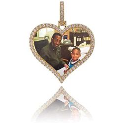 MoCa Jewelry Personalized Custom Photo Medallions Necklace & Pendant 18K Gold Silver Cubic Zircon Hip hop Jewelry Dog Tag Necklace for Men Women