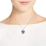 AeraVida Intricately Stylized Trinity Knot or Triquetra .925 Sterling Silver Pendant Necklace