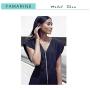 FAMARINE CZ Long Necklace, Rhinestone Bar Y Lariat Necklace Silver Tone for Women Birthday Gift