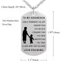 TTVOVO Dad Mom to My Son Daughter Inspirational Necklace Dog Tag Pendant Necklace Always Remember You Are Braver Than You Believe Military Motivational Encouragement Dogtags Jewelry Birthday Love Gift