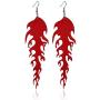 4 Pairs Acrylic Flame Dangle Earrings Set Dainty Multicolor Earrings Punk Rock Hip Hop Earrings for Women Girls Jewelry