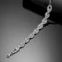 Yumei Jewelry Clear Rhinestone Bracelet Silver-Tone Wedding Bridal Bracelet Crystal Bracelet Yumei Jewelry Clear Rhinestone Bracelet Silver-Tone Wedding Bridal Bracelet Crystal Bracelet