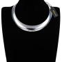 Jerollin Gold/Silver Choker Collar Necklaces for Women, Stainless Steel Gold Statement Necklace Open Choker Bib Necklace African Jewelry Necklace