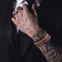 Finrezio 24 Pcs Braided Bracelet Set Men Women Handmade Jewelry String Beads Leather Wristbands Boho Ethnic Tribal Linen Hemp Cords Wrap Bracelets